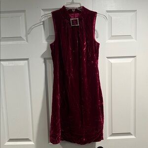 Trina Turk Pink Velvet Mini Dress